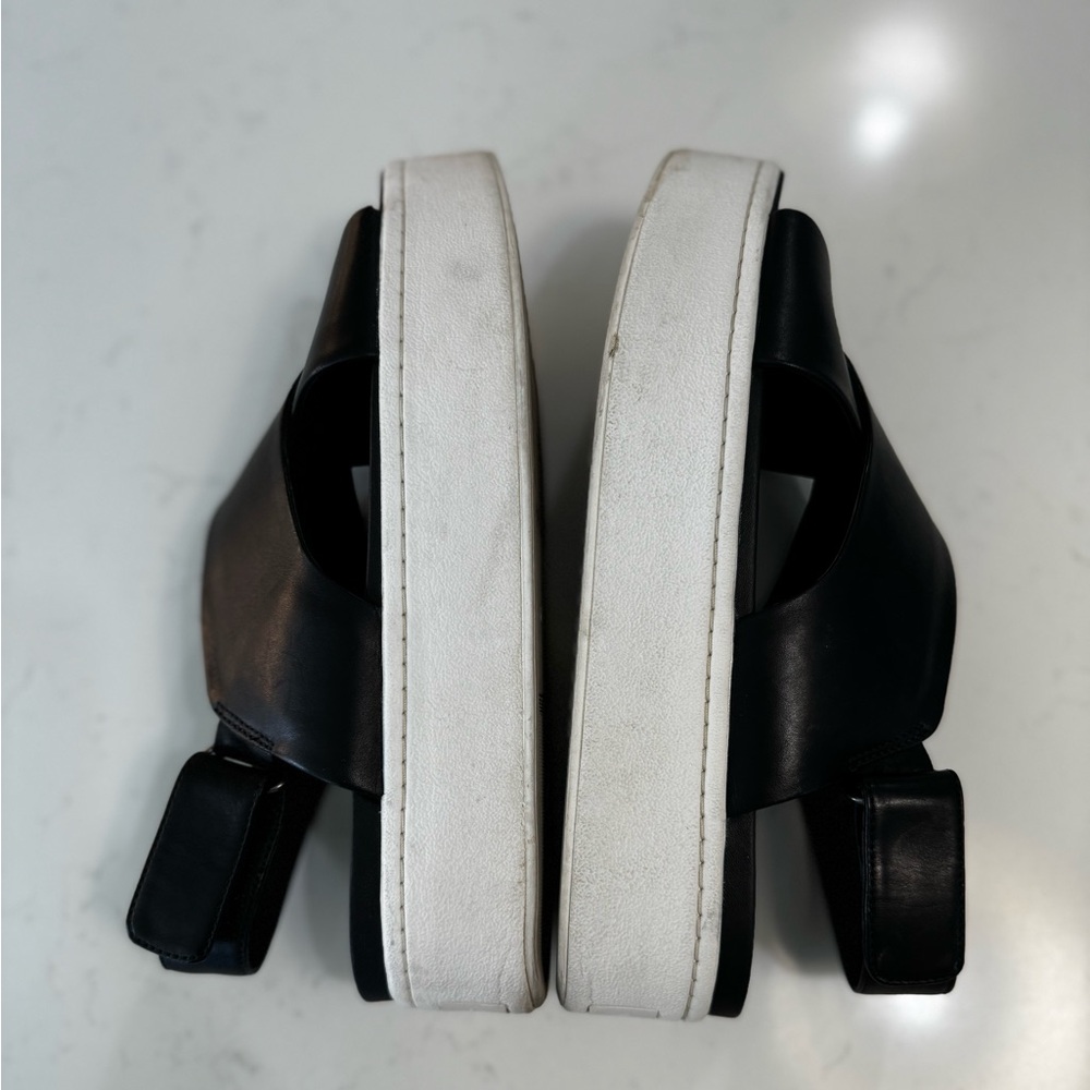Vince Weslan Cross Strap Leather Platform Sandal - Picture 5 of 8